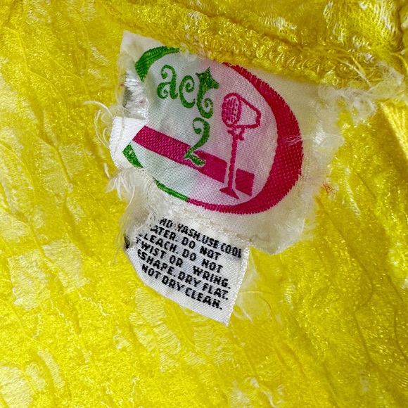 Act 2 Vintage 60's Yellow Maxi Dress - Picture 6 of 10